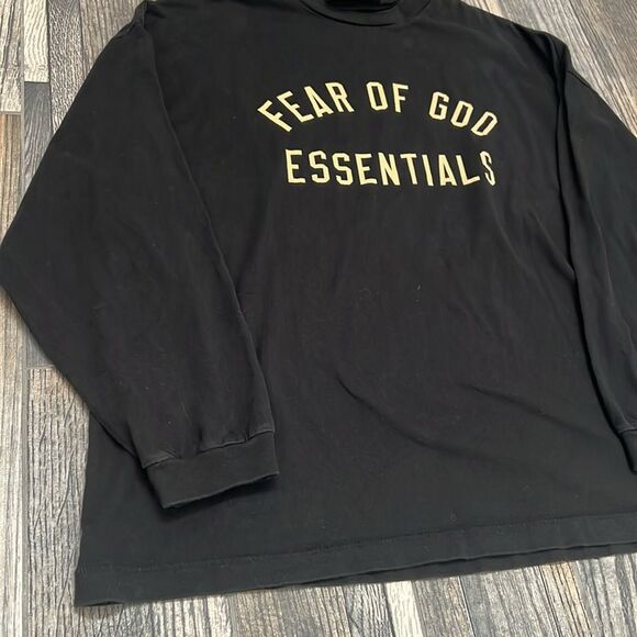 🔥🔥 ESSENTIALS FEAR OF GOD Long Sleeve Oversized Designer Tee Men Sz M (fits XL - Picture 4 of 12